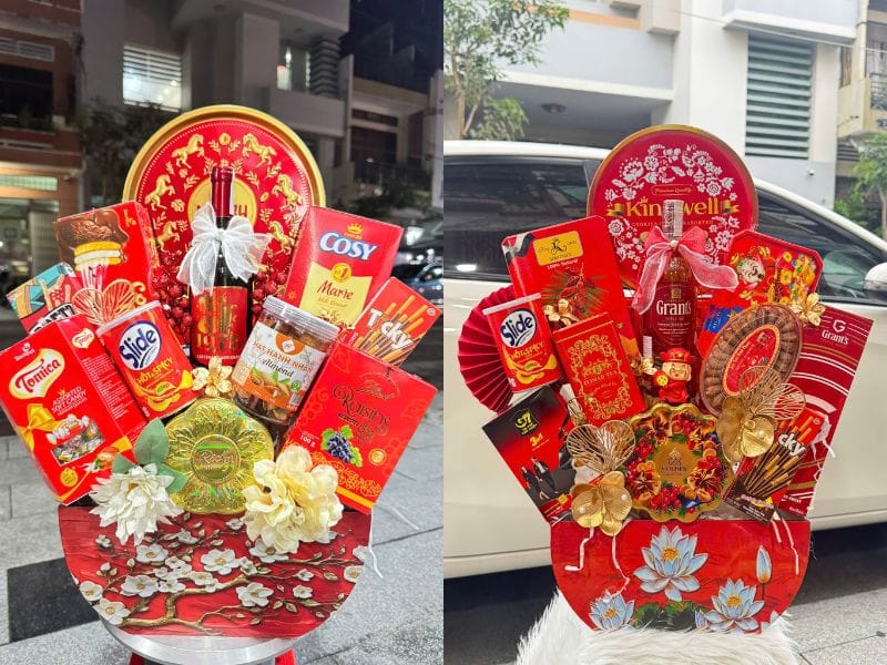 Giỏ quà tết tầm trung sang trọng