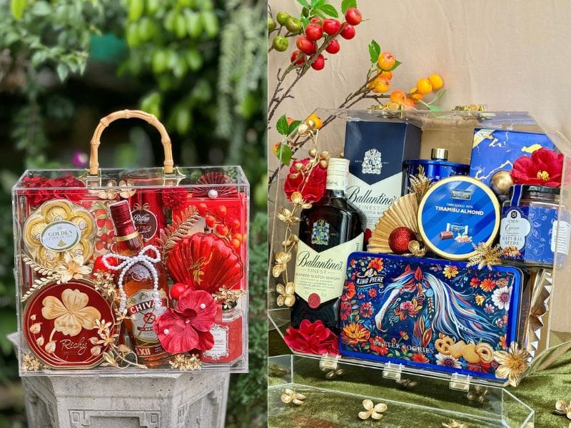 Các giỏ quà tết rượu ngoại cao cấp
