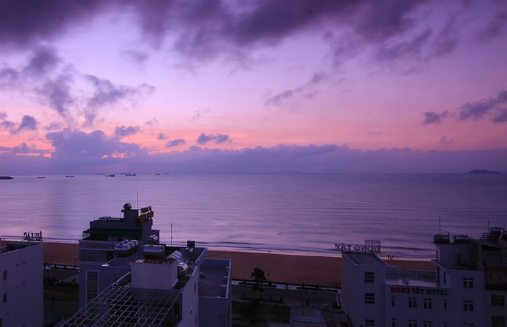 View biển siêu đẹp nhìn từ phòng nghĩ khách sạn Mento Quy Nhơn - Ảnh:ST