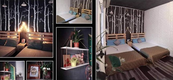Phòng giường đôi và các thiết kế trong phòng - ảnh: Facebook
