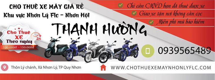 Thuê xe máy Thanh Hường, địa chỉ cho thuê xe máy uy tín nhất Quy Nhơn